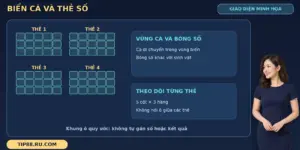 Bắn Cá Bingo TIP88 qua bảng thẻ ô cạnh phần giải thích vùng cá và số thưởng.