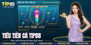 Bàn bắn cá có nàng tiên cá làm boss giữa đàn cá nhiều màu trong bắn cá Tiểu Tiên Cá TIP88
