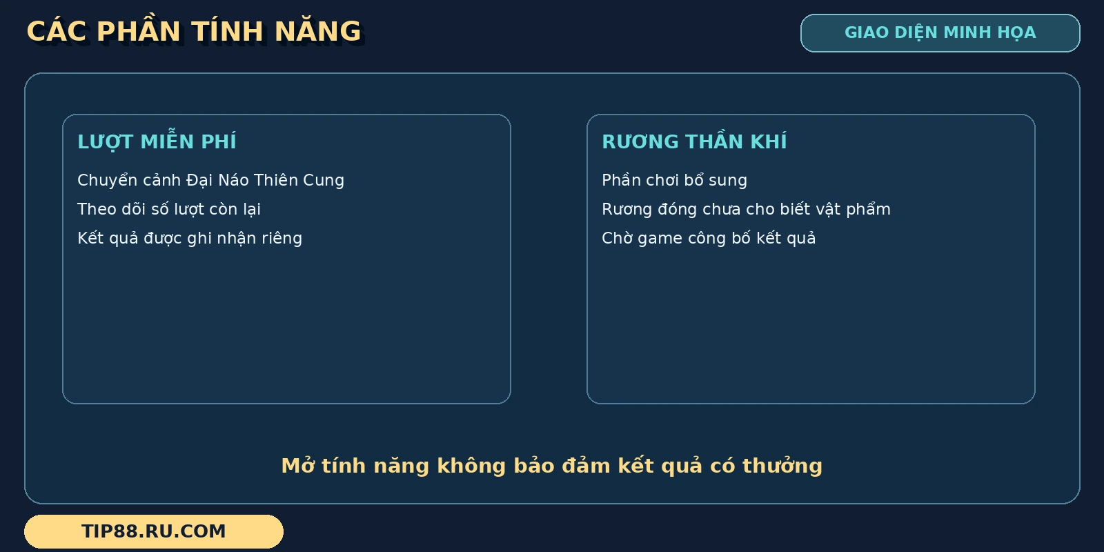 Tính năng Tây Du Thần Khí được tách thành lượt miễn phí và rương thần khí với lời giải thích