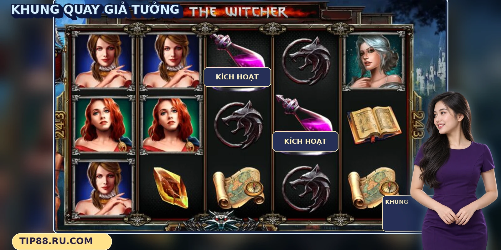 Khung quay The Witcher TIP88 với bình thuốc tím